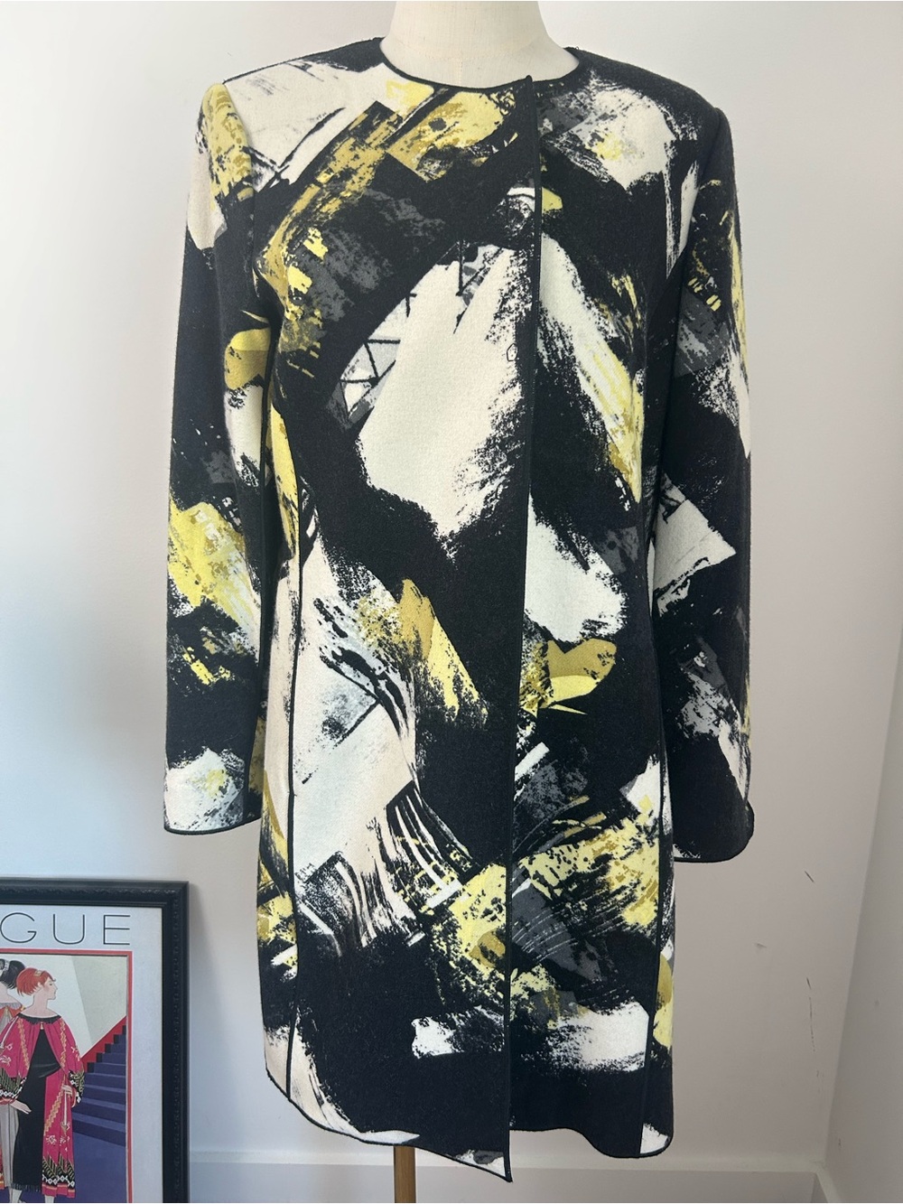 WORTH NEW YORK Wool Blend Abstract Print Jacket
